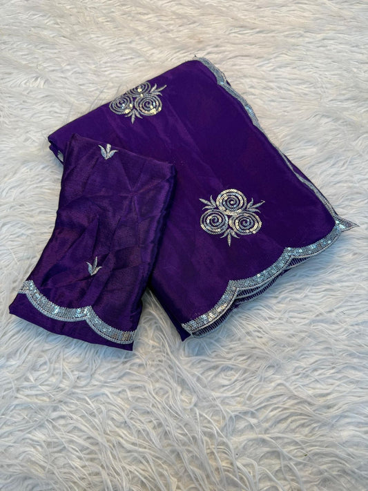 Pure Chinnon Saree