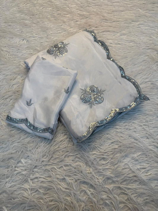 Pure Chinnon Saree