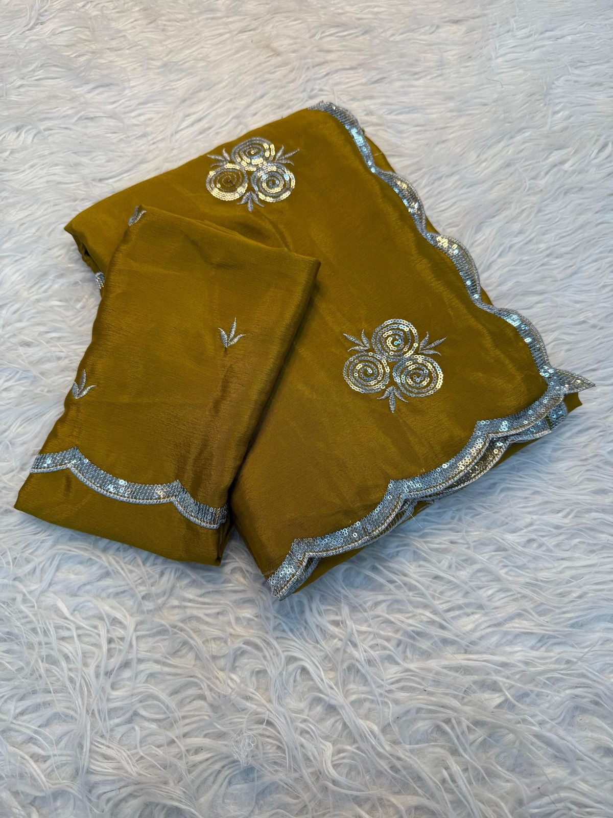 Pure Chinnon Saree