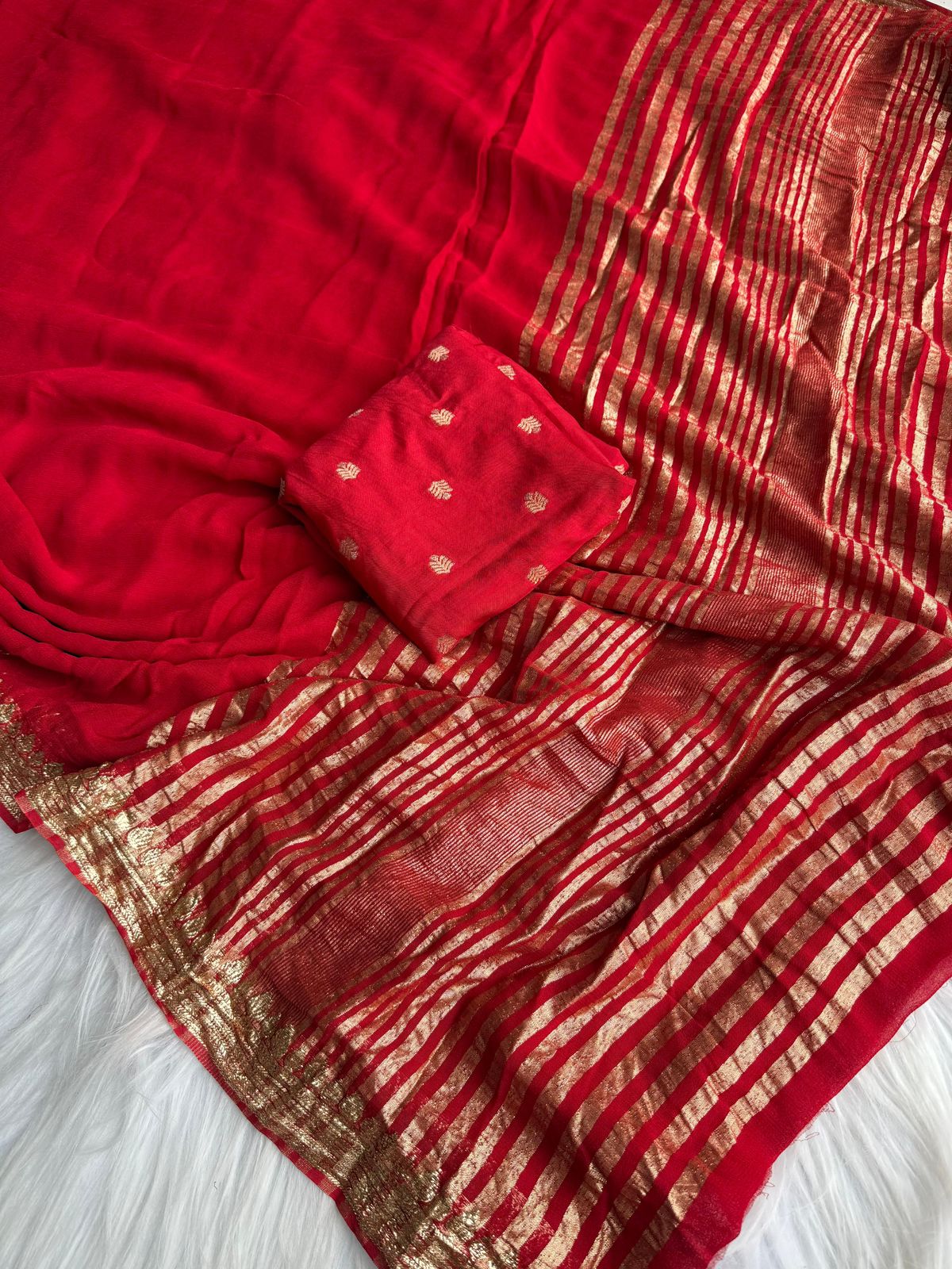 Pure viscose Georgette saree