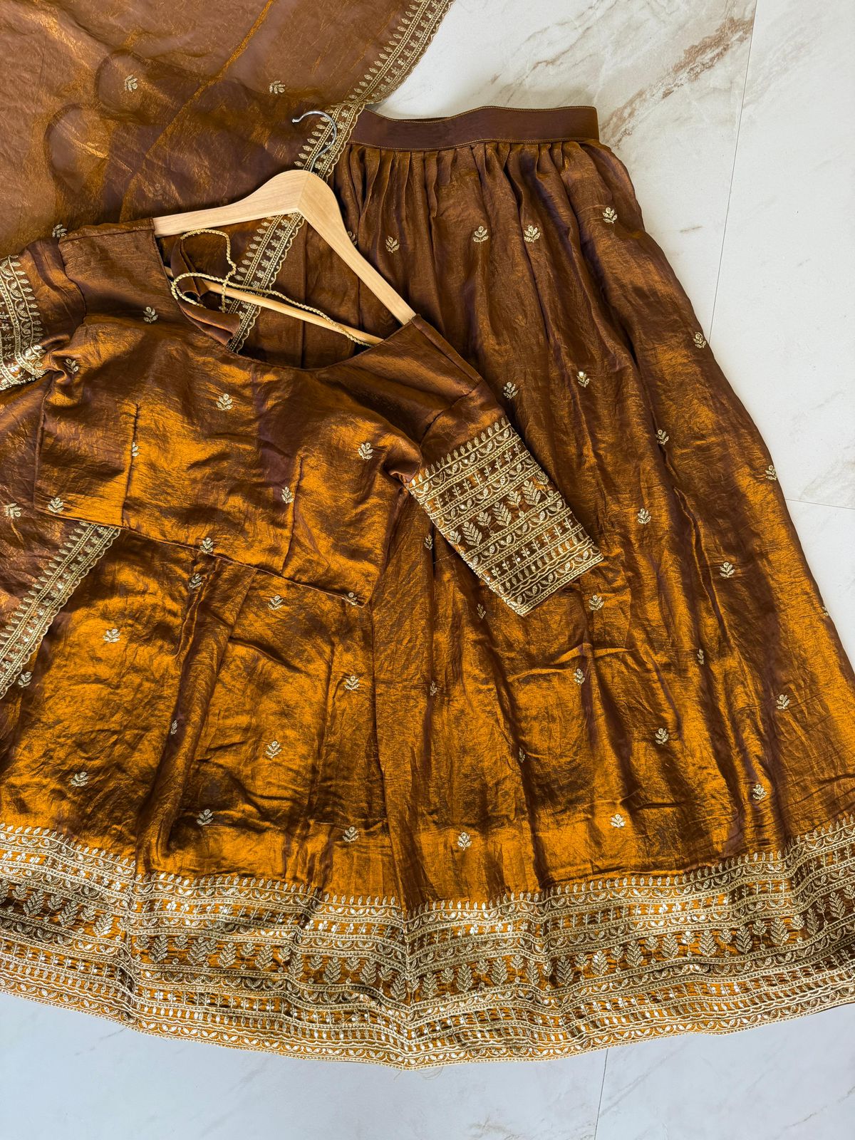 Glass Tissue Silk Lehanga