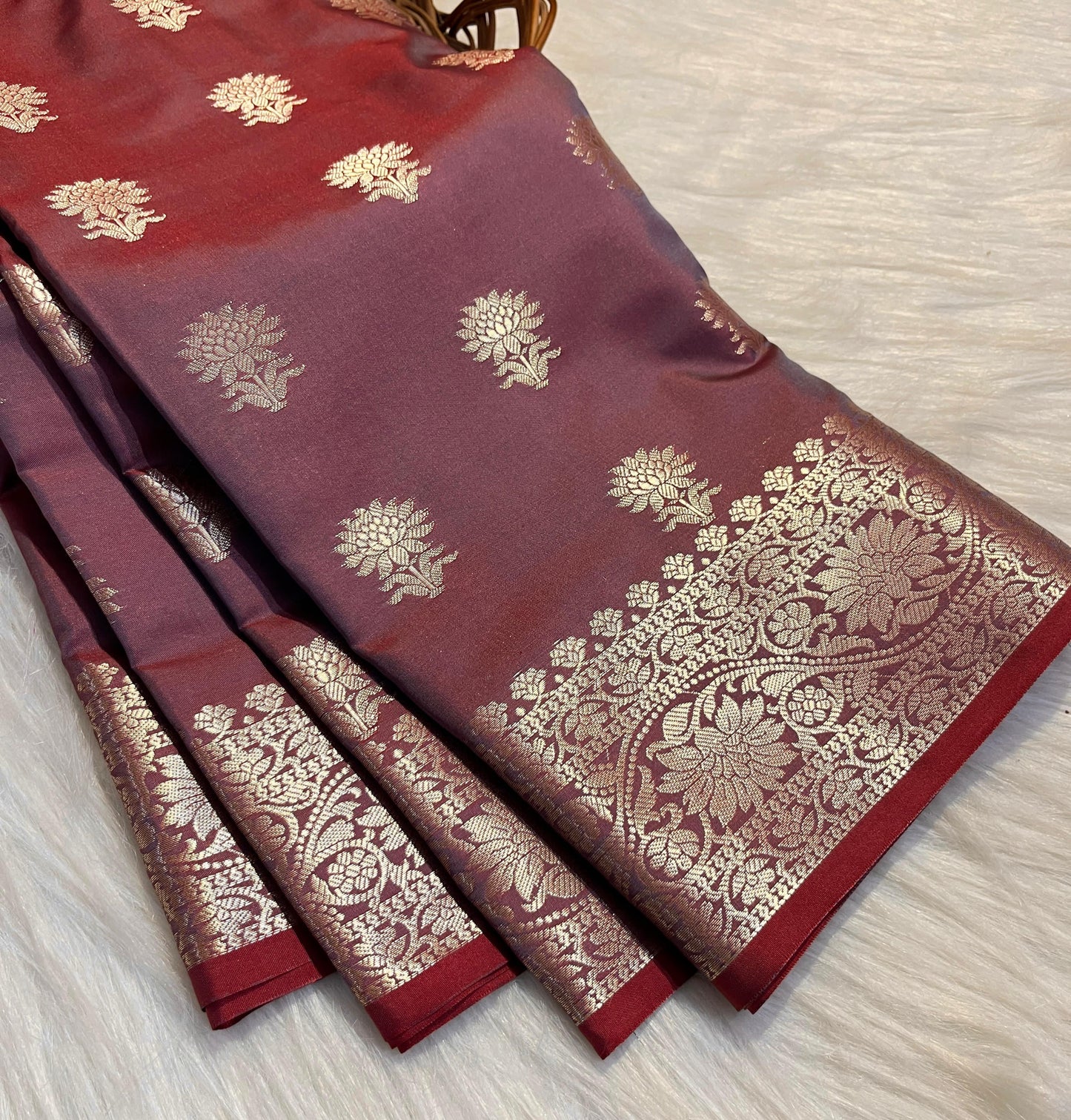 SEMI BANARASI KATAN SILK SAREE