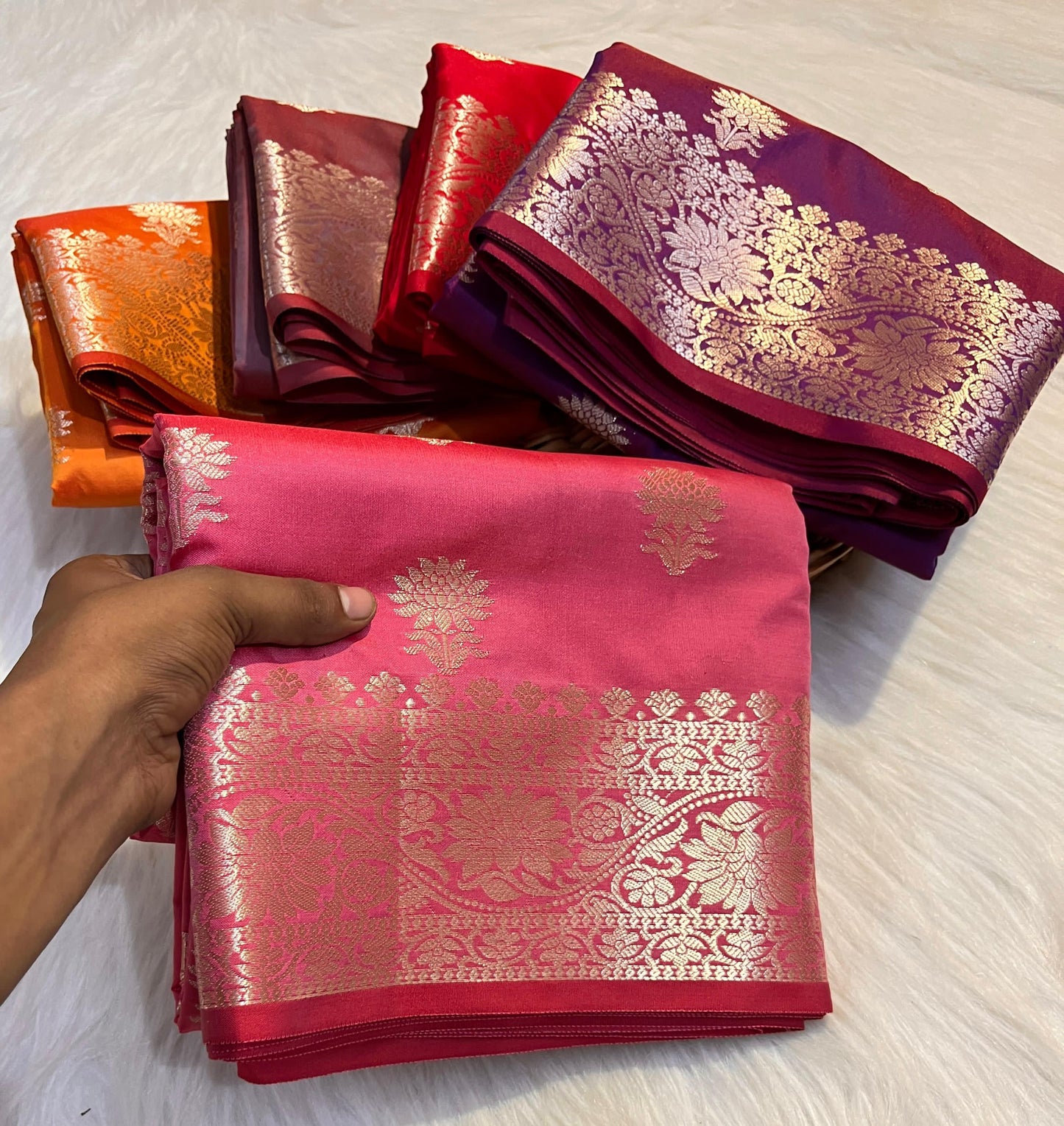 SEMI BANARASI KATAN SILK SAREE