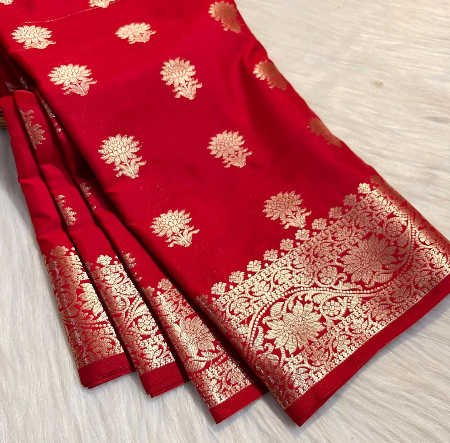 SEMI BANARASI KATAN SILK SAREE