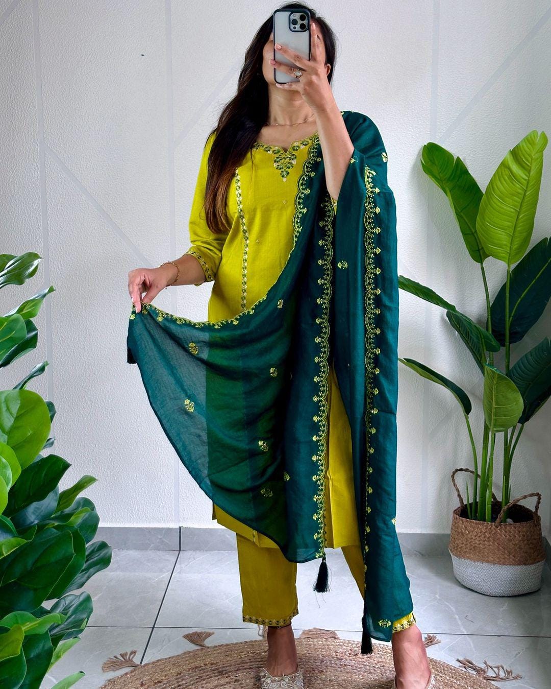 Designers Kurti Pant Dupatta Set