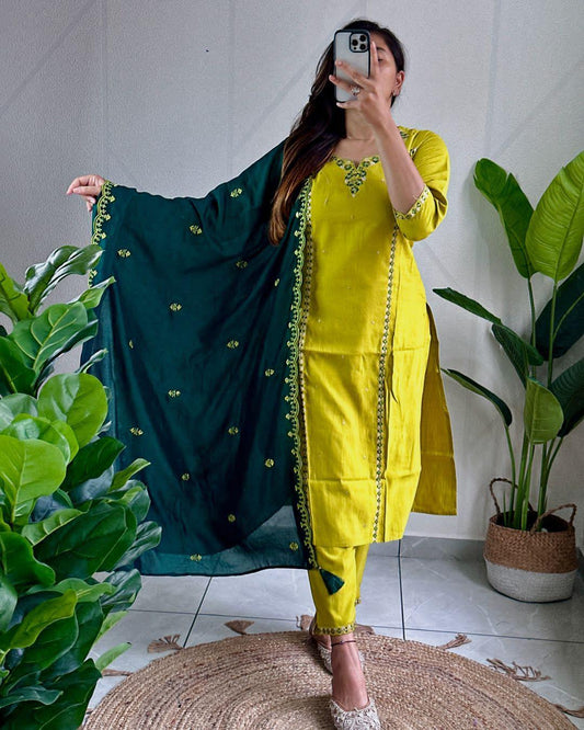 Designers Kurti Pant Dupatta Set