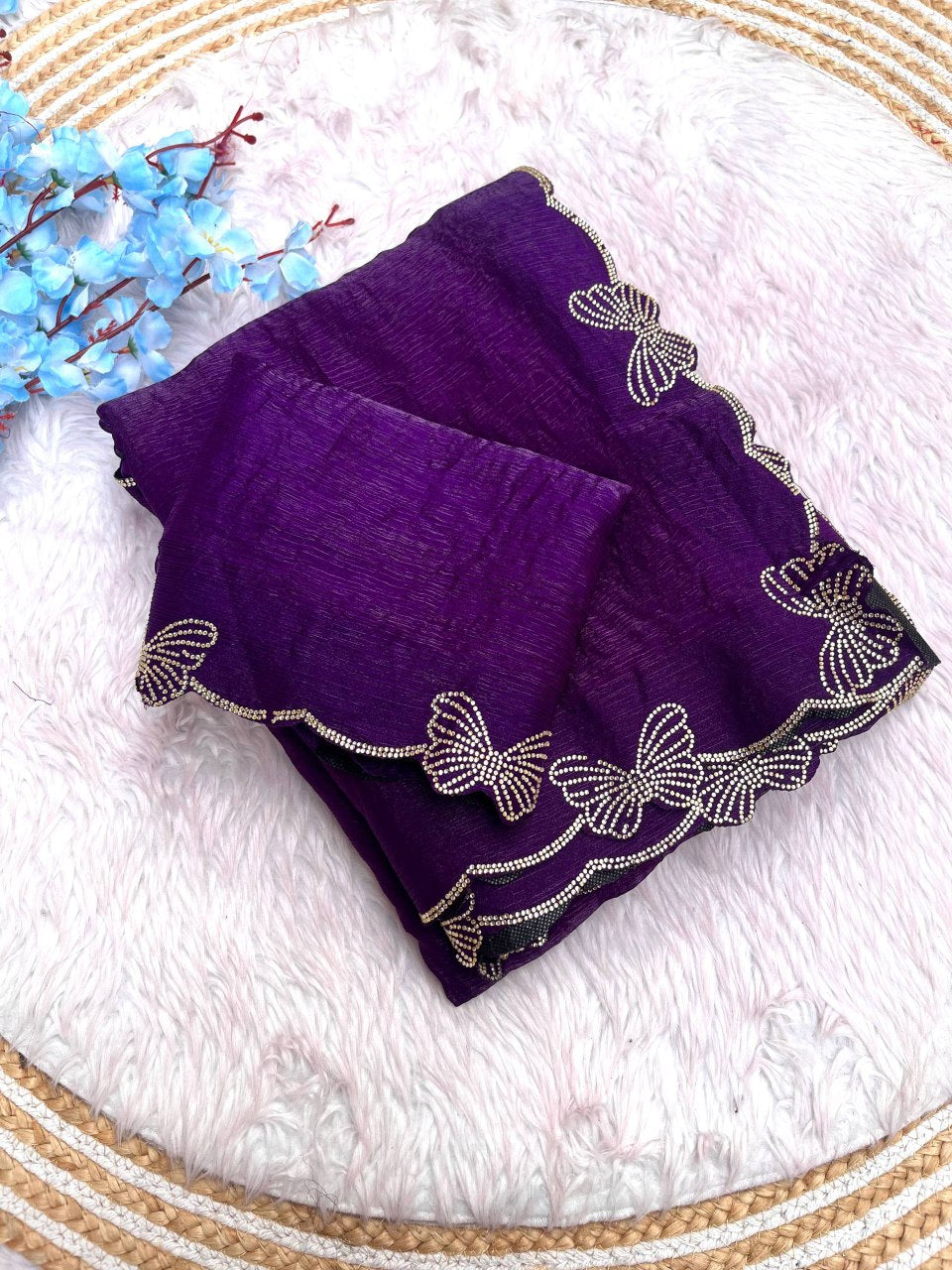 Fendi Chiffon Silk Saree