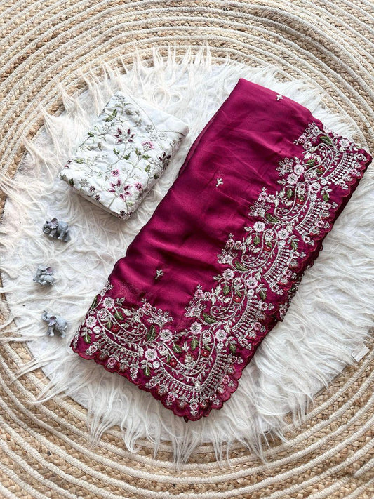 HEAVY SOFT CRUSH SILK SAREE