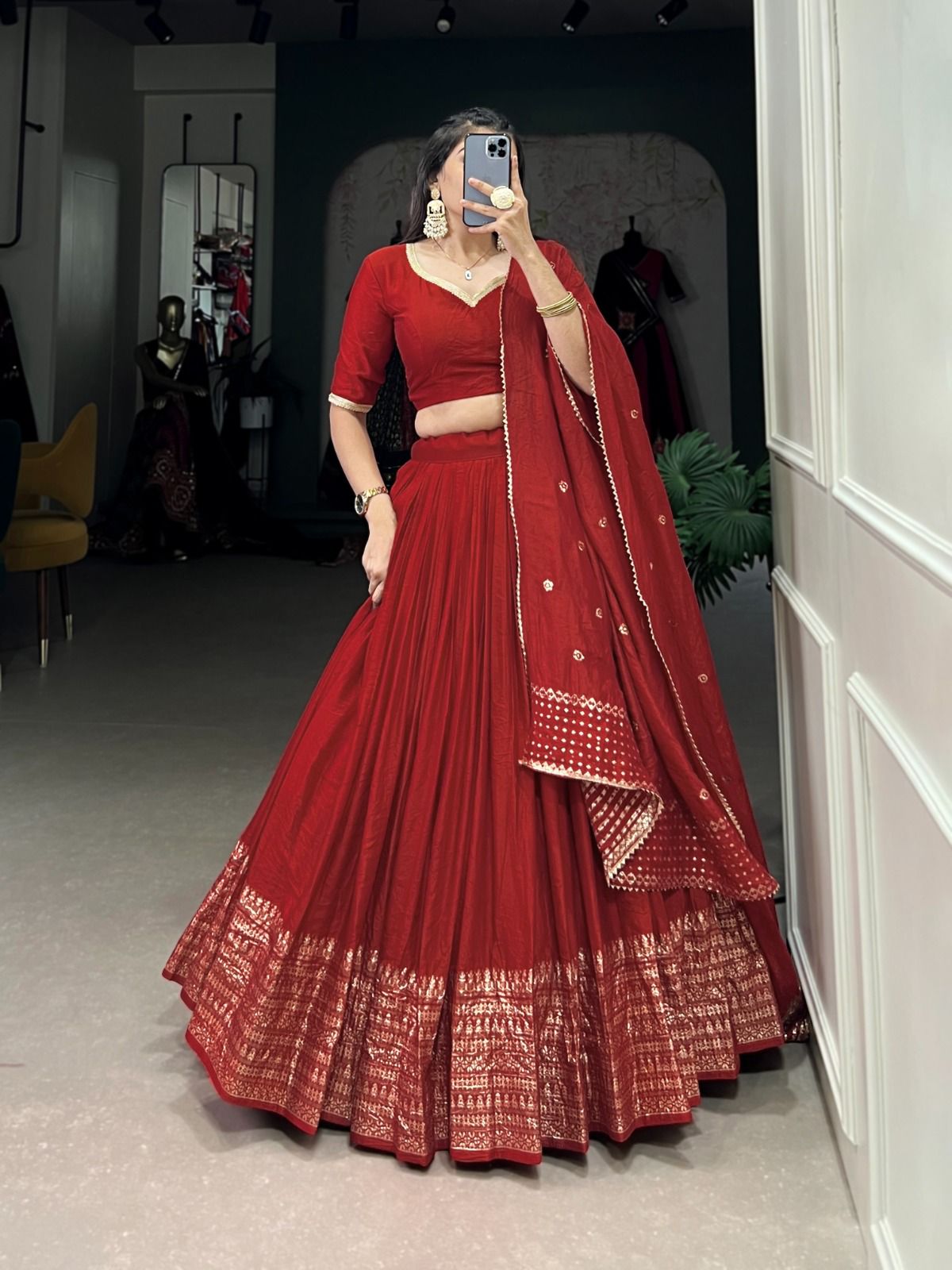 Pure Chanderi Lehenga