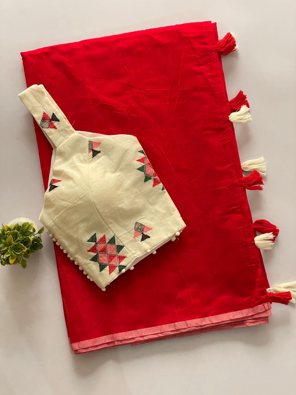 Premium Plain chanderi saree