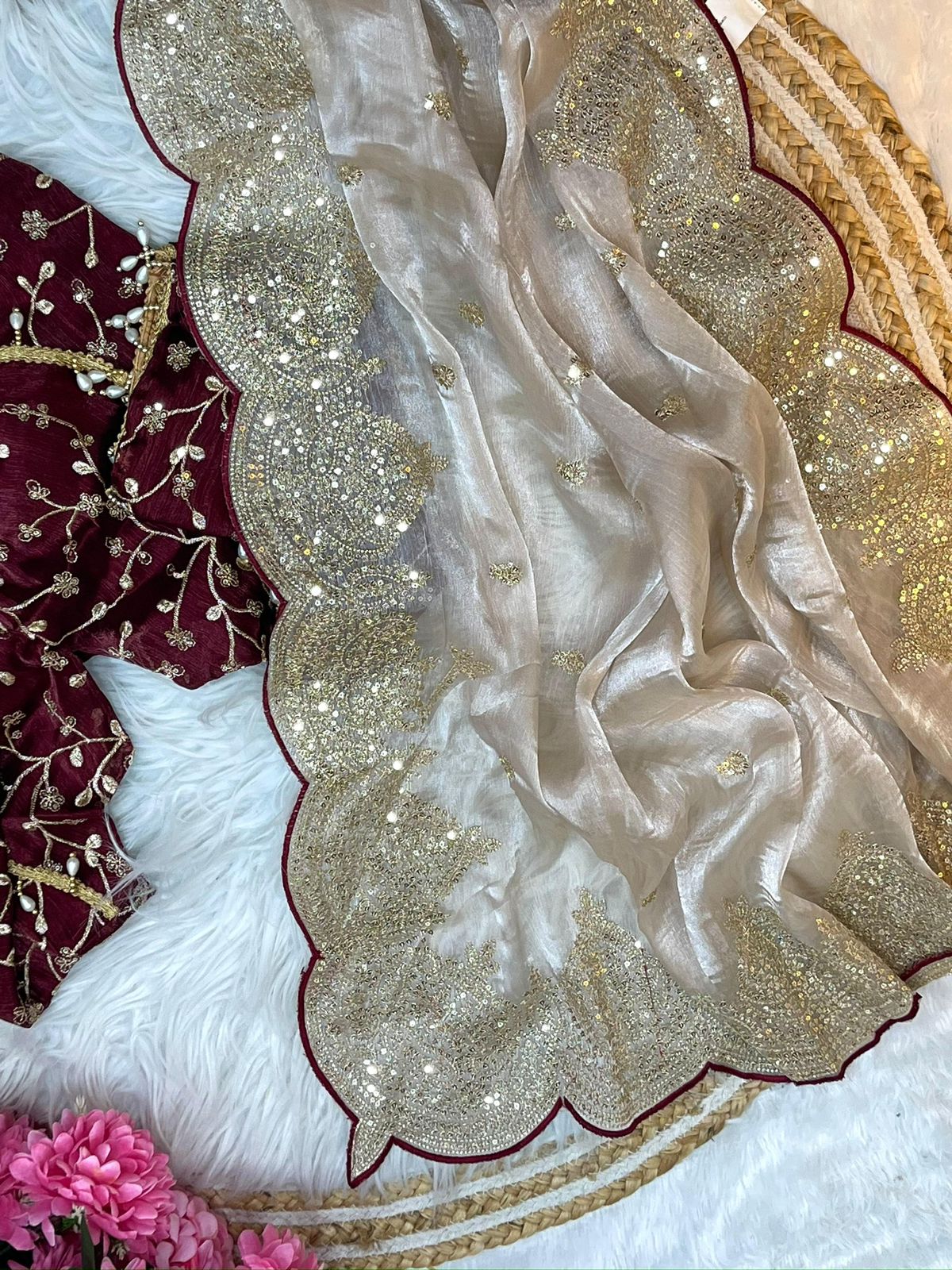 Pure Soft Fendy Chiffon Saree