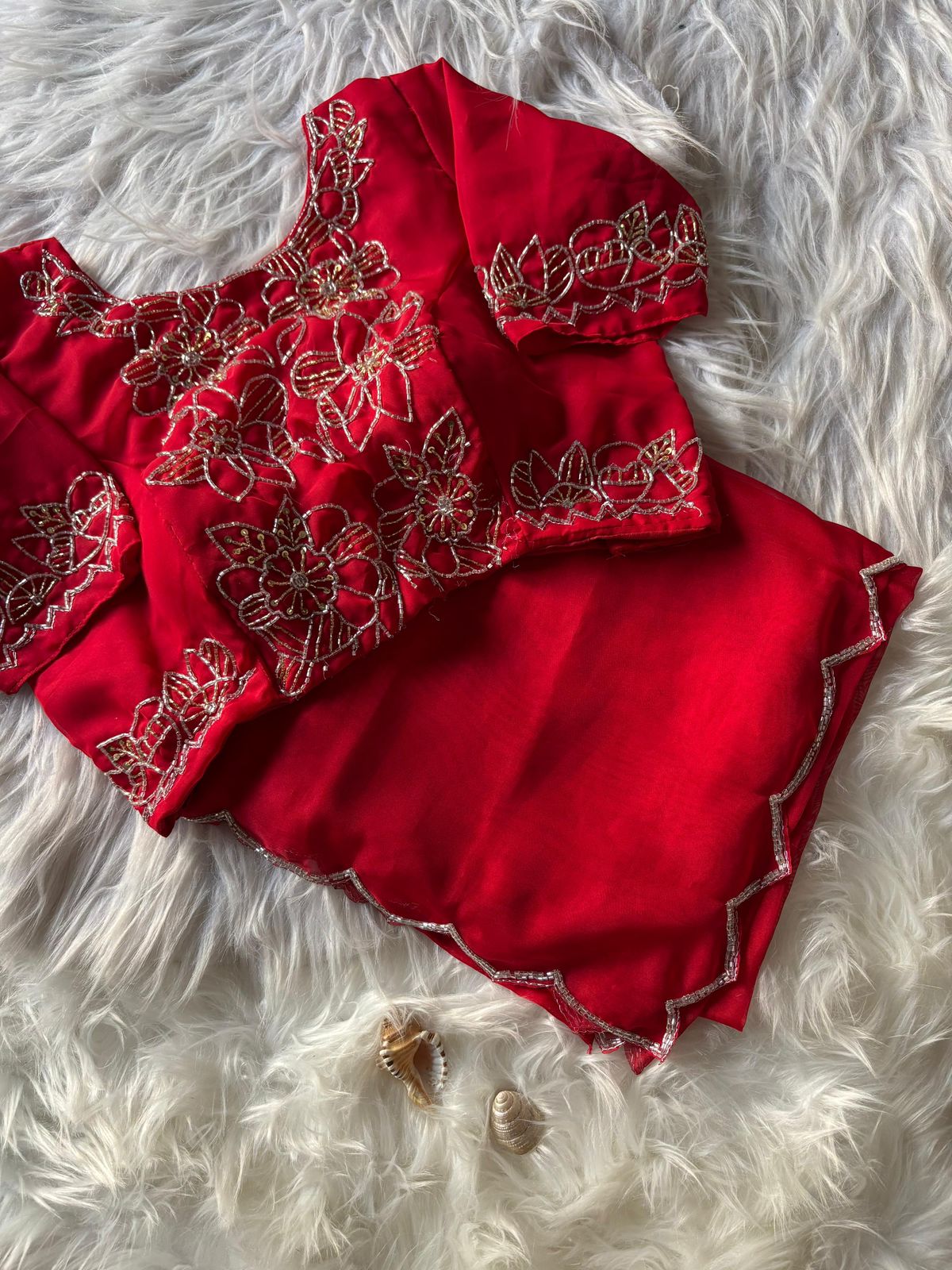 Soft Teby Silk Handwork cuttdana Work Sareee