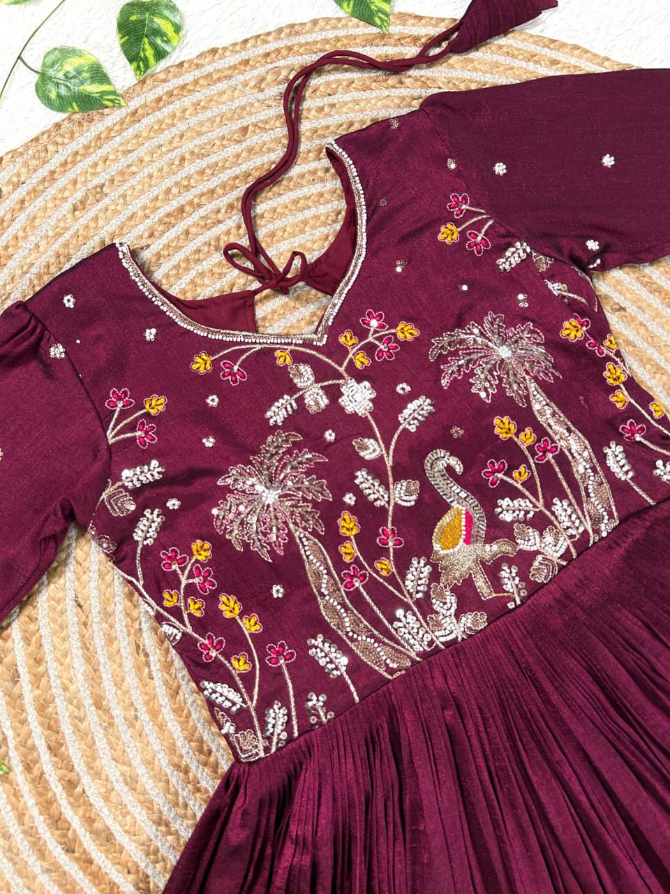 Vichitra Silk Fabric Gown