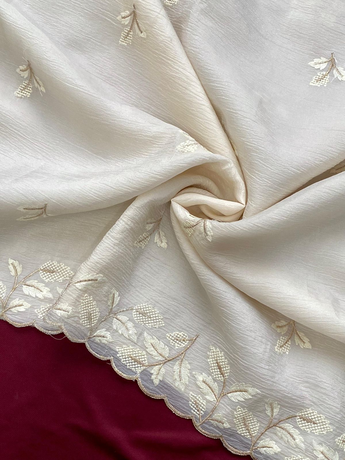 Crushed Georgette saree