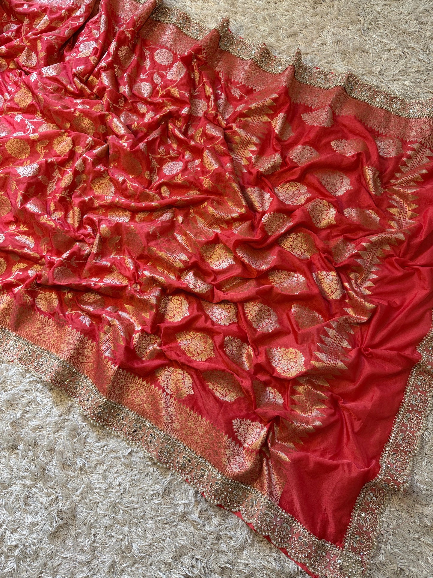 Banarasi Mashru Khaddi Soft Silk Saree