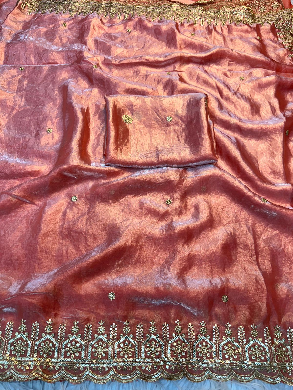 Soft Shiny Pixel Crushed Space Silk
