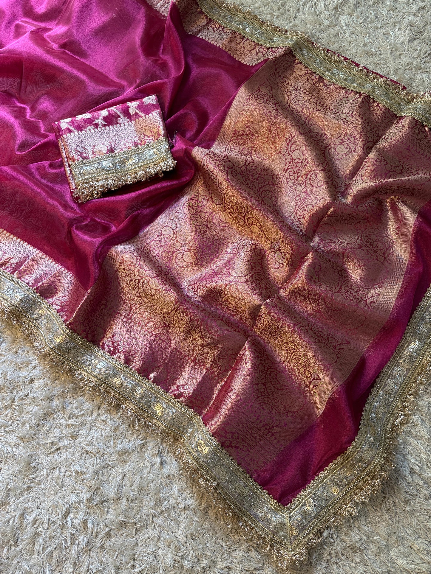 Silk Touch Zari Weave Saree