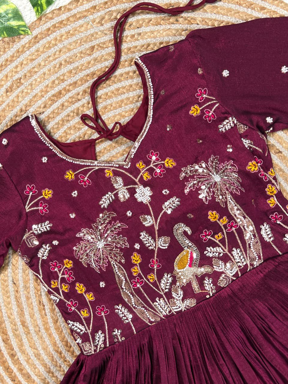 Vichitra Silk Fabric Gown