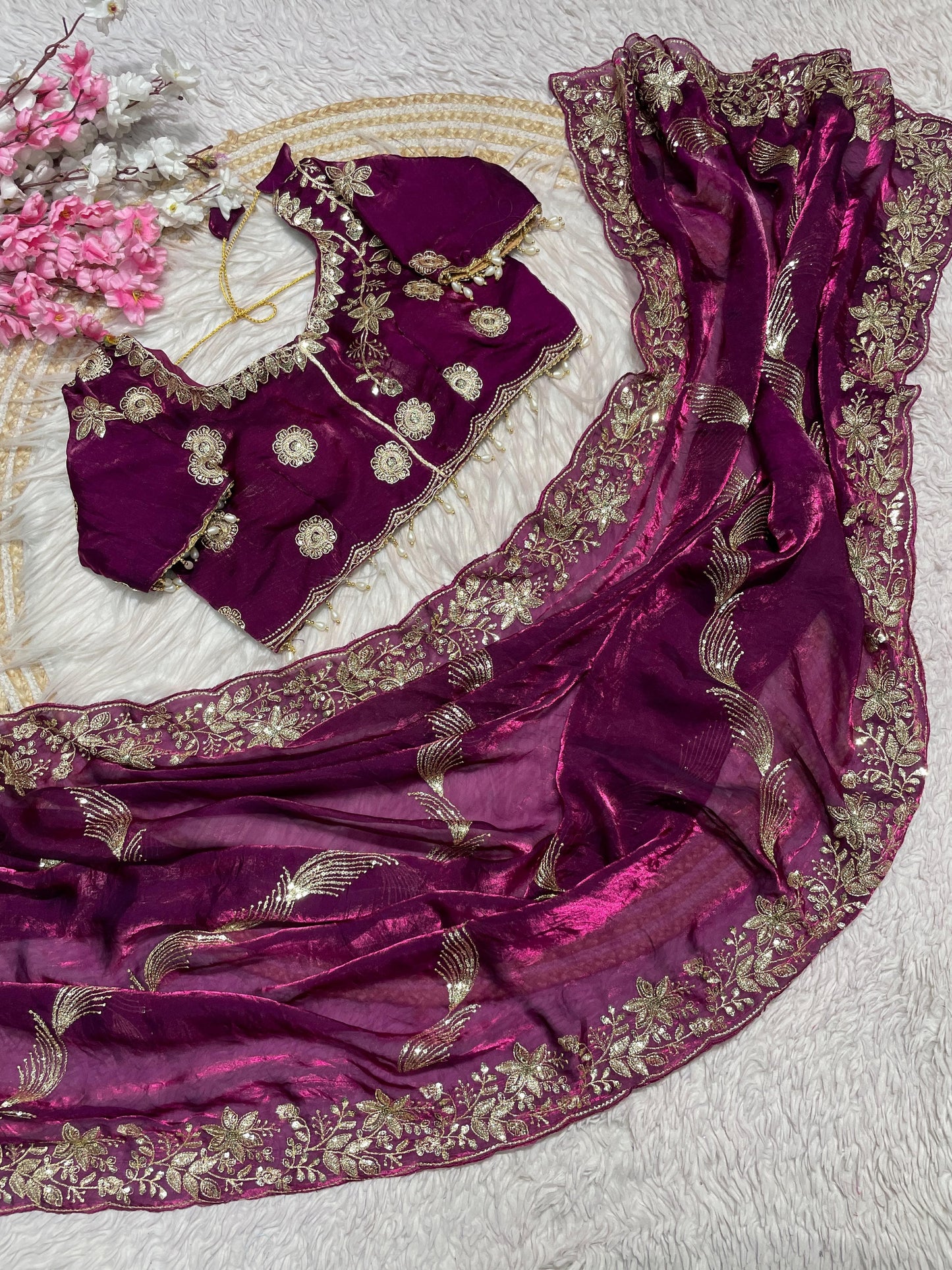 Fendy Sattin Saree