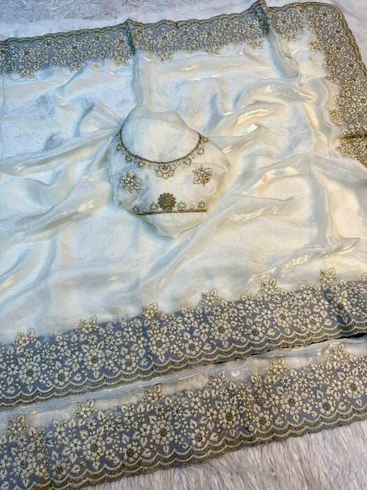 Space Silk Fabric Saree