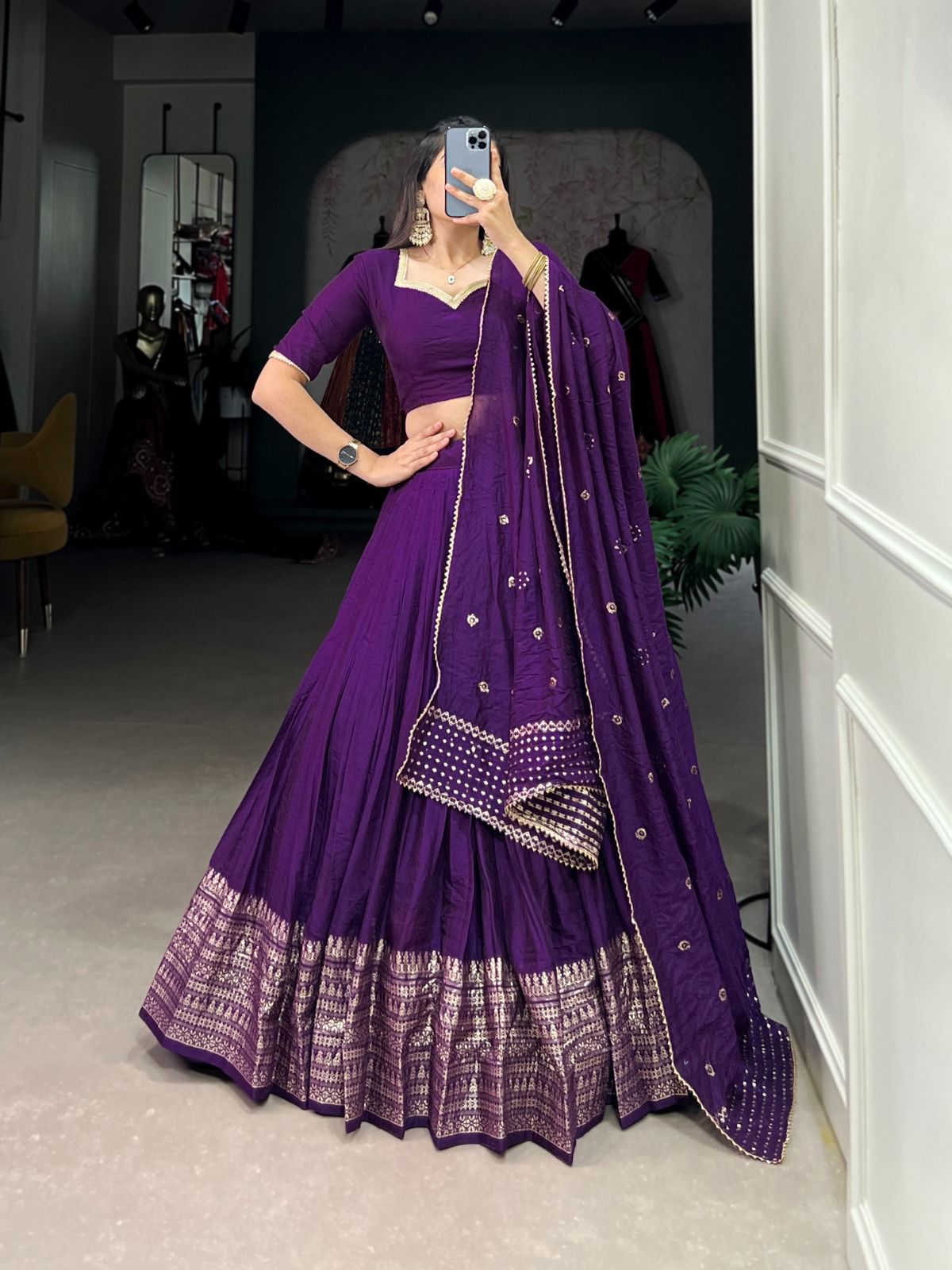 Pure Chanderi Lehenga