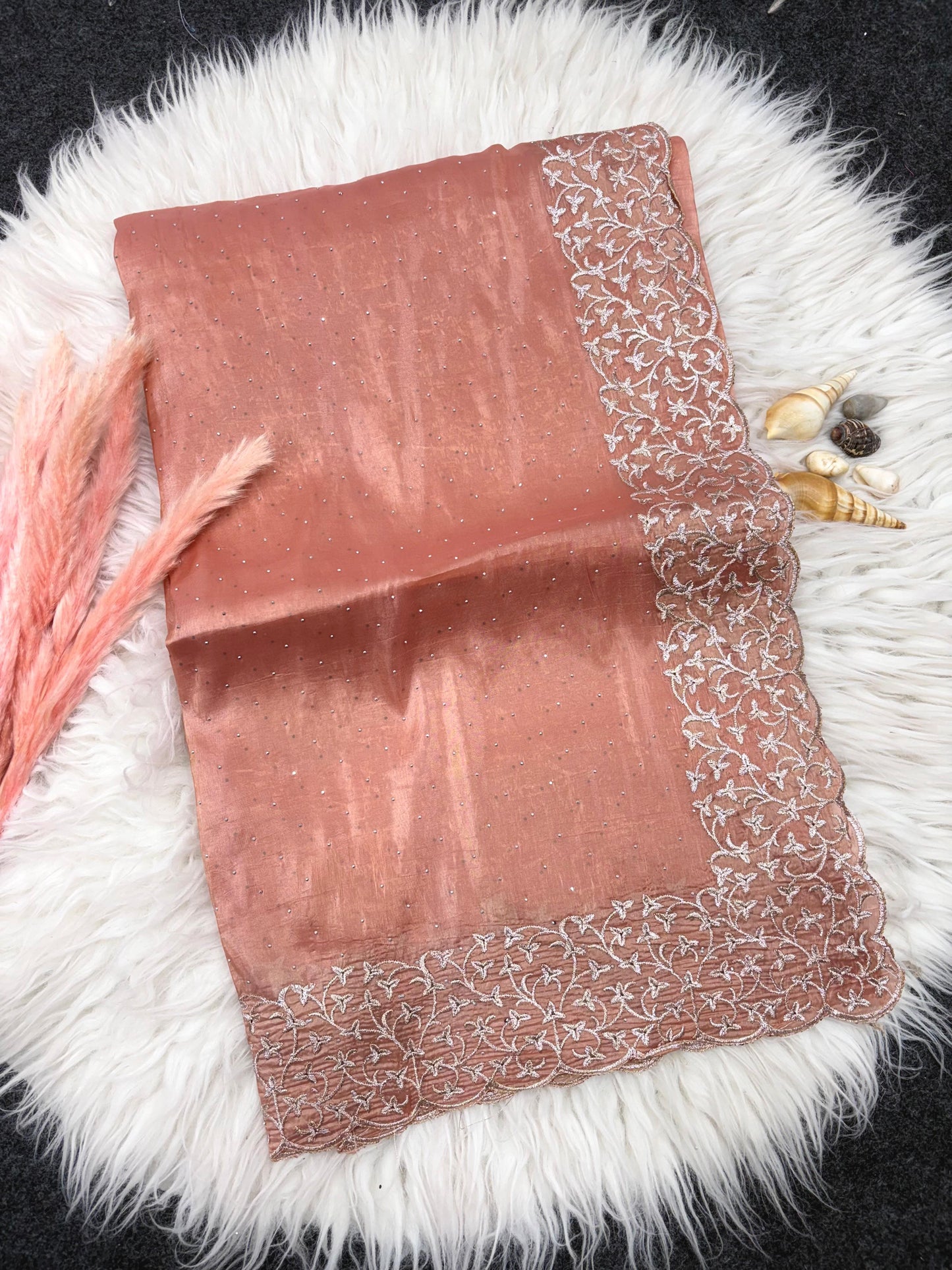Crunchy Sattin Silk Saree