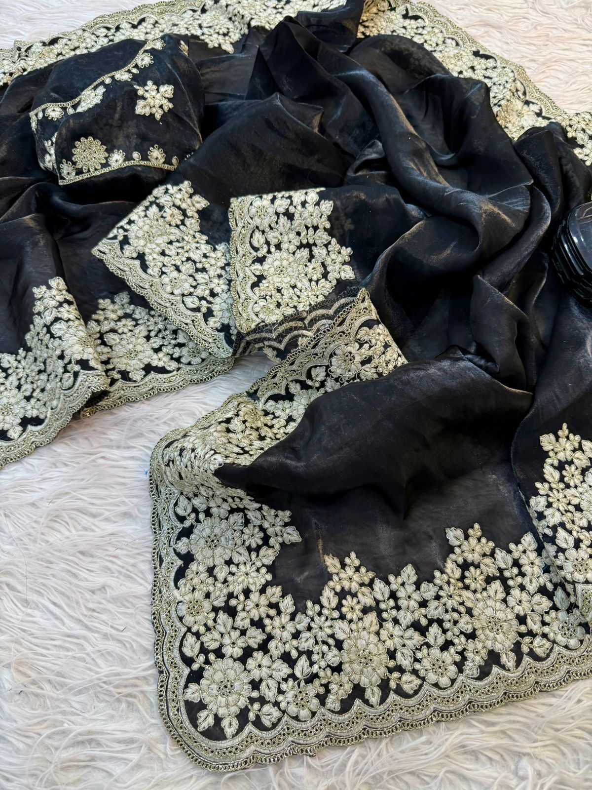 Space Silk Fabric Saree