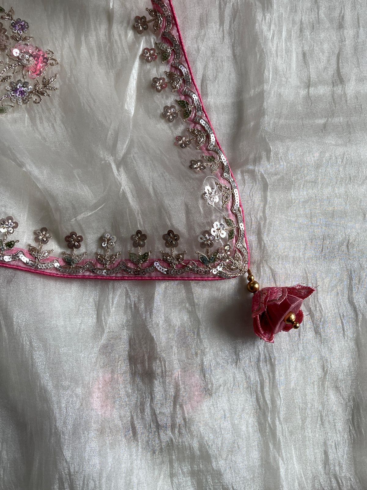 Pure Gold Crush Tissue Saree