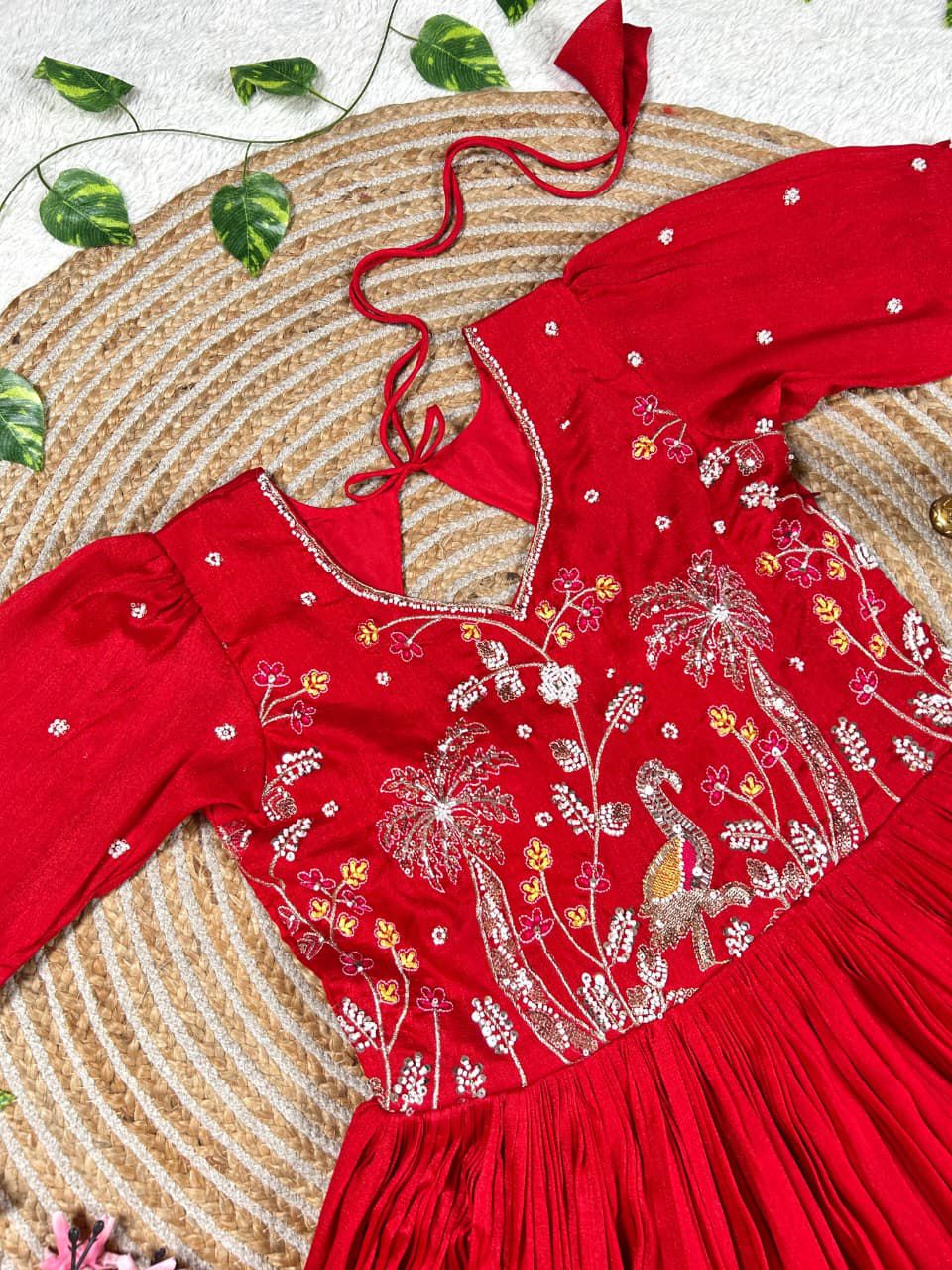 Vichitra Silk Fabric Gown