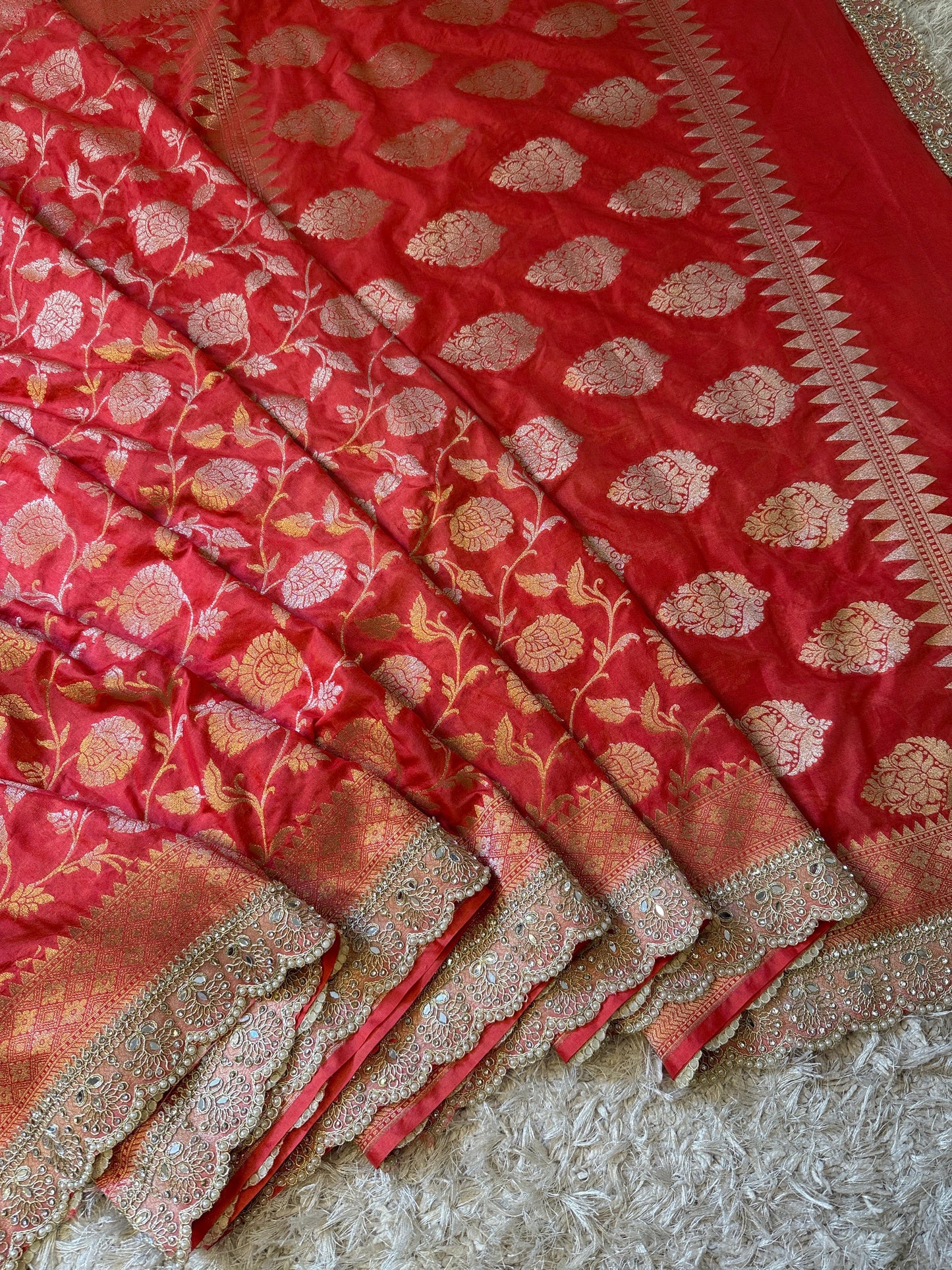 Banarasi Mashru Khaddi Soft Silk Saree