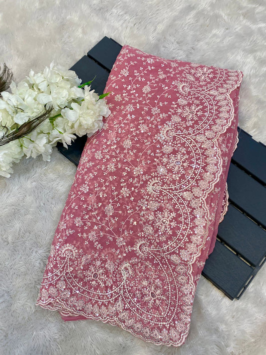 Shimmer Silk Fabric Saree