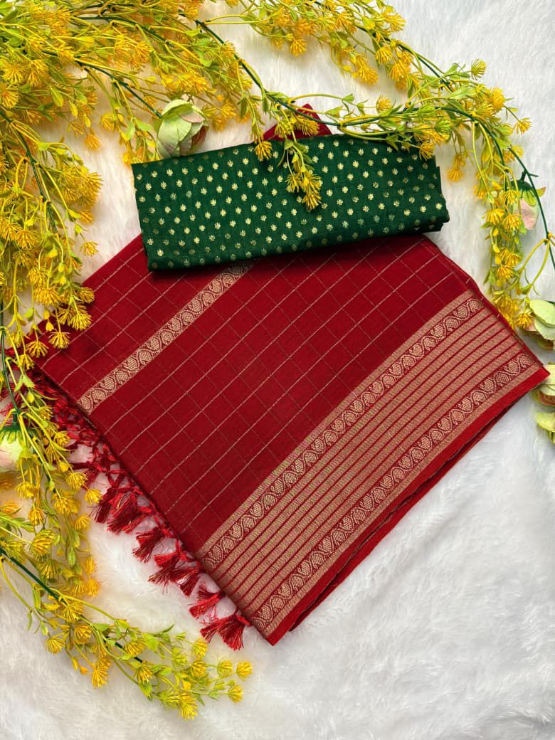PURE SOFT AND SMOOTH CHINON SILK SAREE