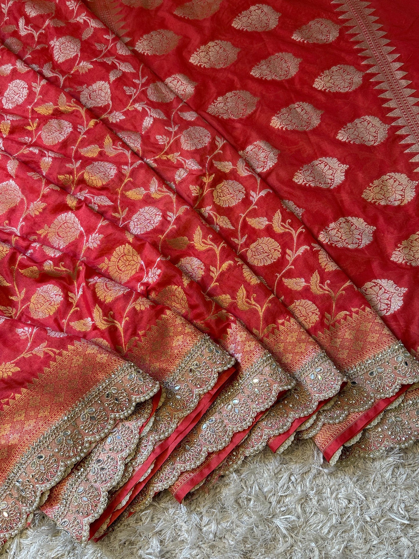 Banarasi Mashru Khaddi Soft Silk Saree
