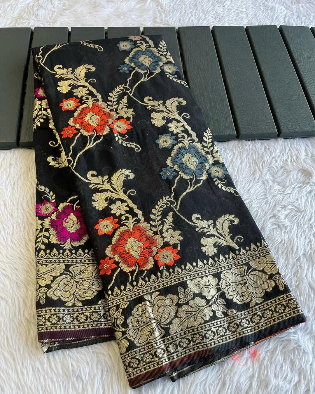 Pure Soft Khadi Crepe Silk Saree
