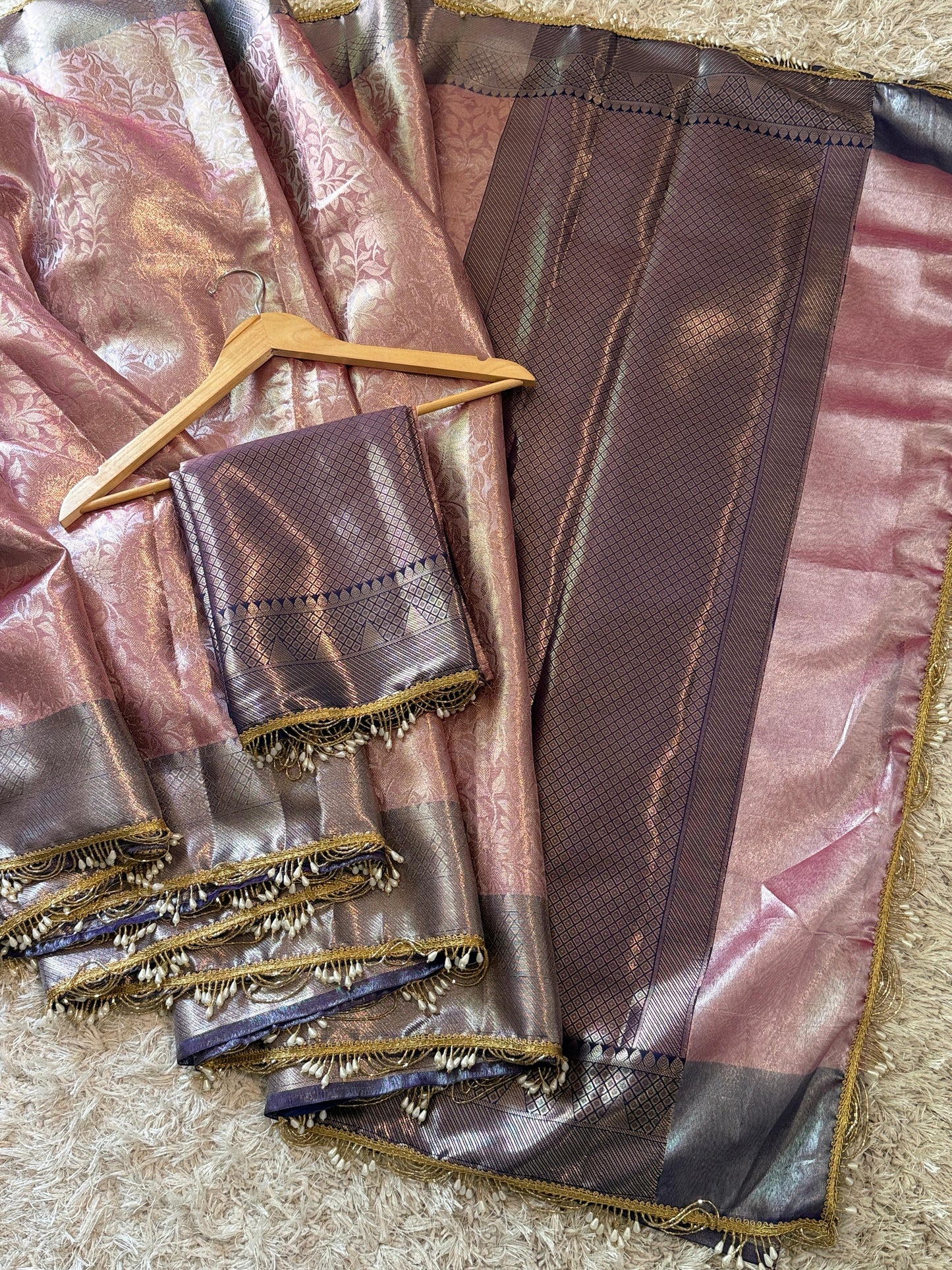 Kanjivaram Waskat Banarasi Tissue Silk Saree