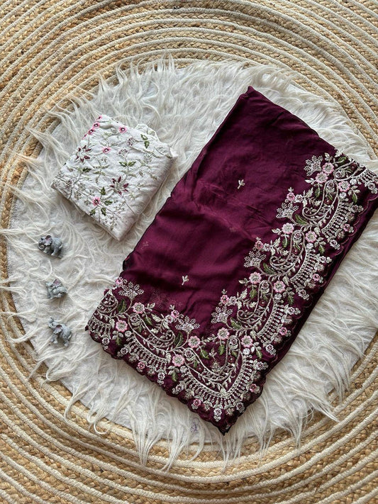 HEAVY SOFT CRUSH SILK SAREE