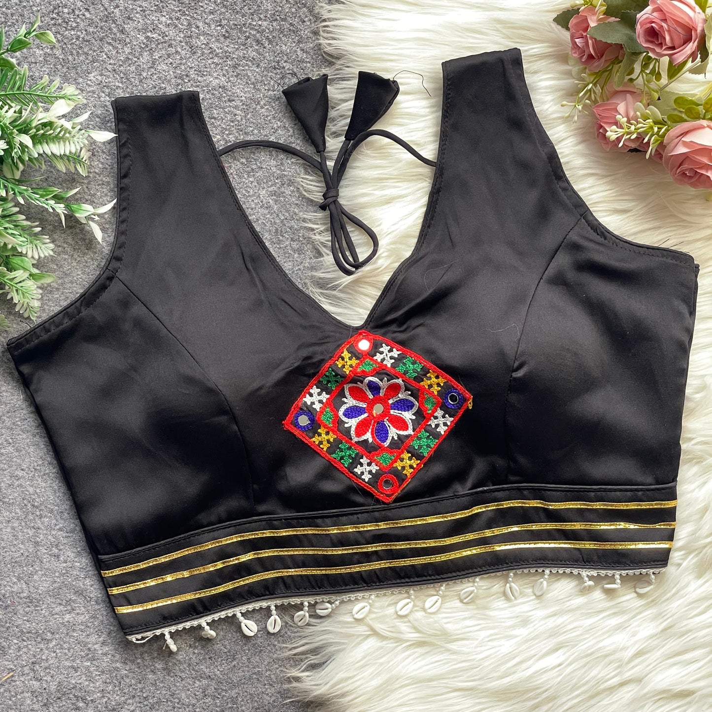 Beautiful Malai Satin Fabric Blouse