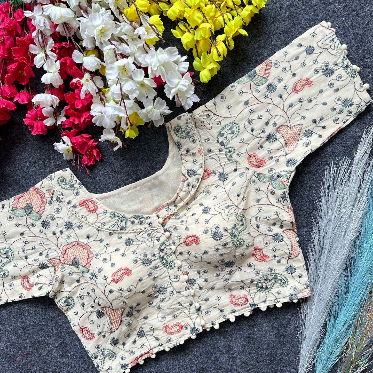 Pure Camric Cotton Diable Blouse