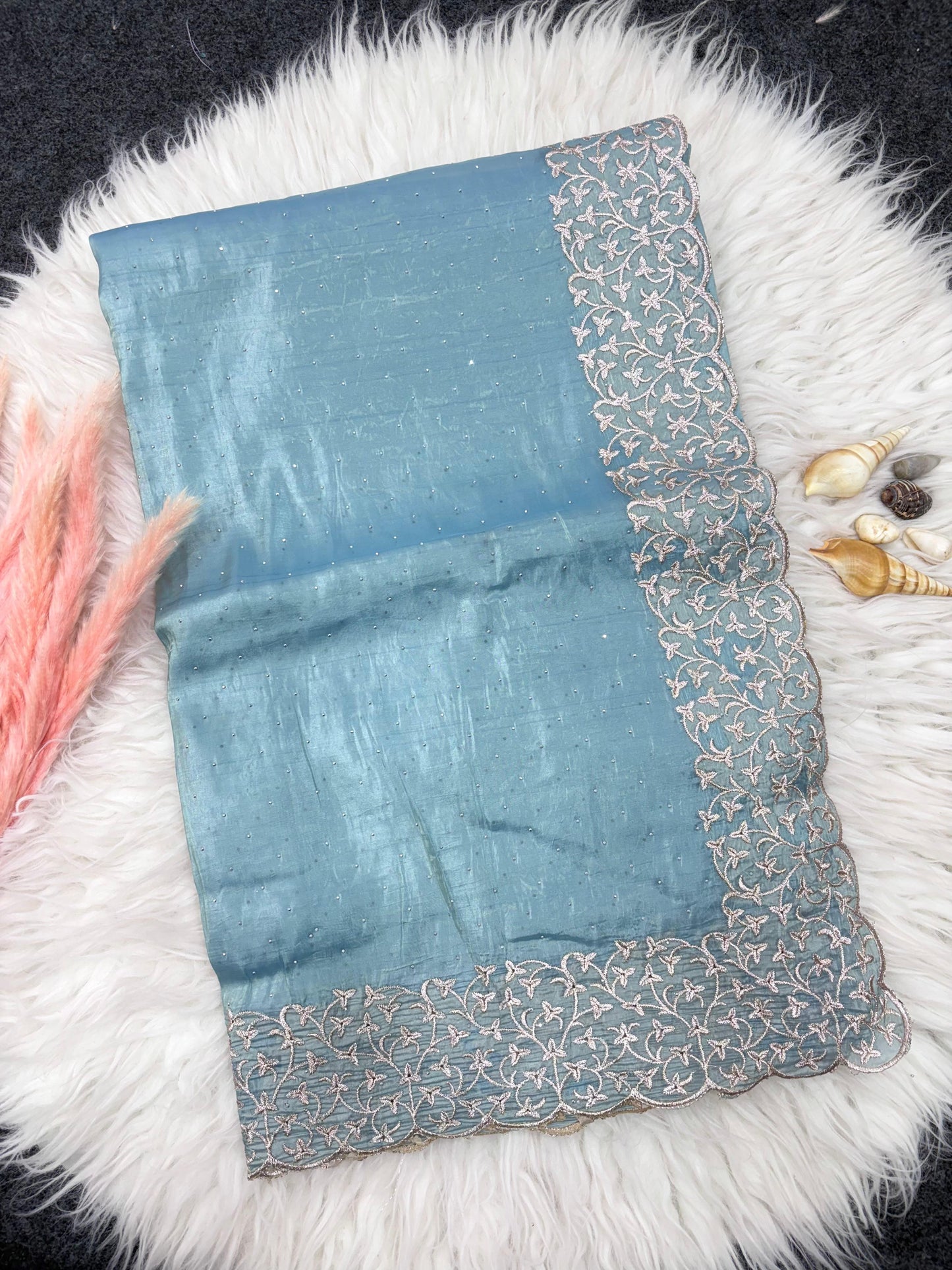 Crunchy Sattin Silk Saree