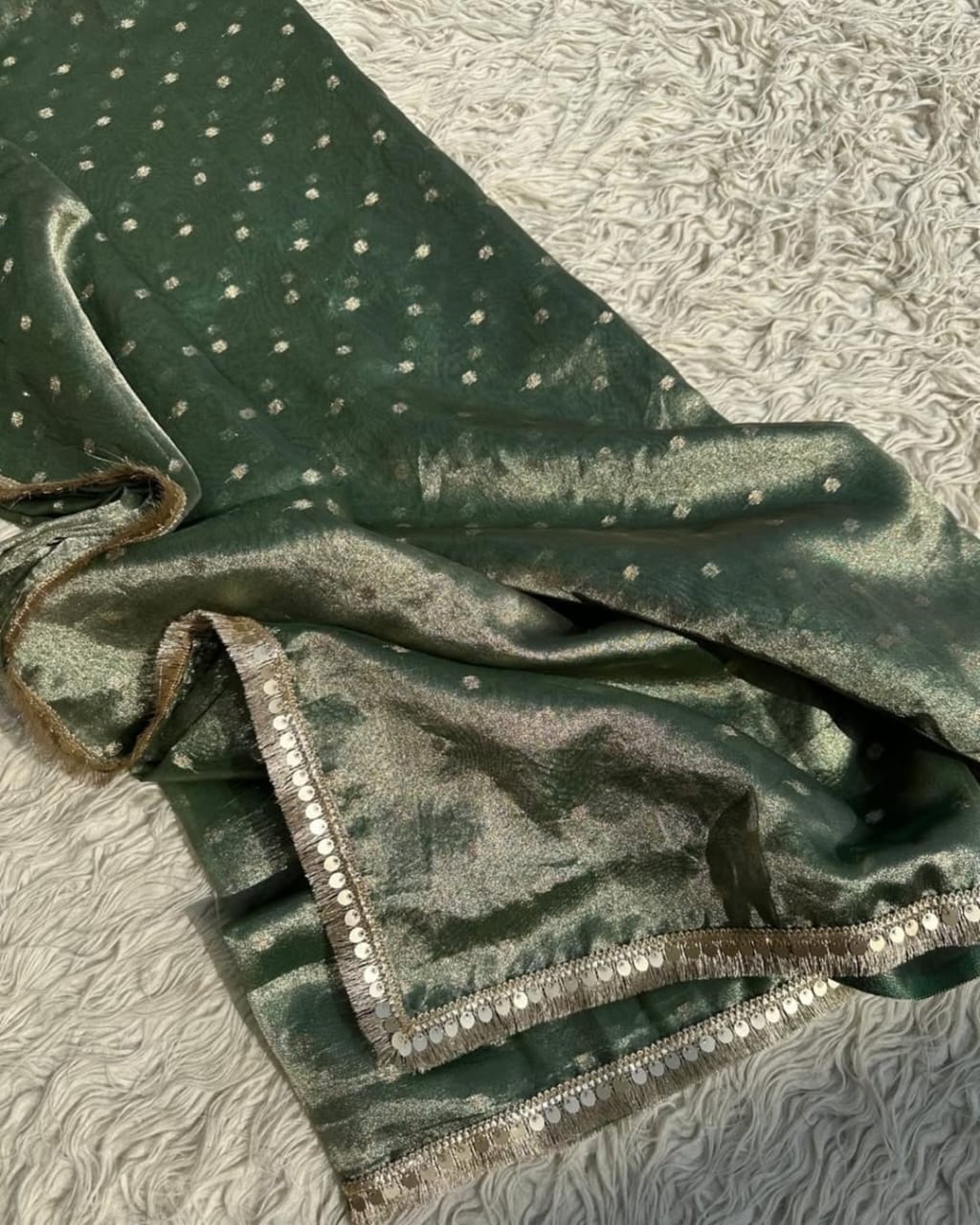 BANARASI SOFT CRUSHED TISSUE SILK SAREE