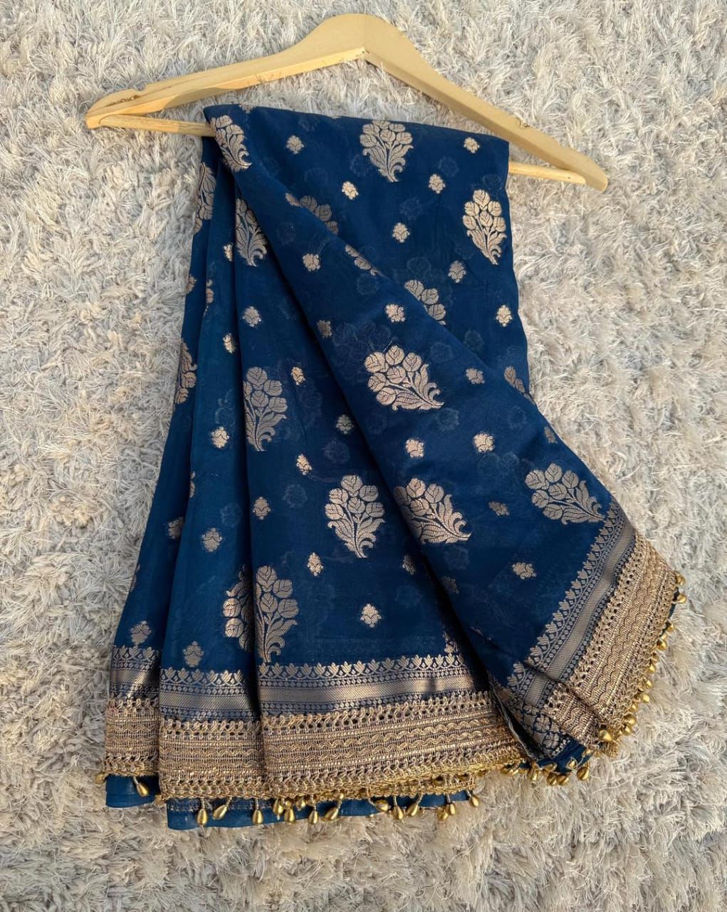 BANARASI SOFT KHADDI GEORGETTE SILK SAREE