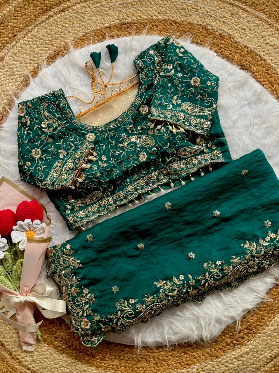 Soft Fandy Satin Saree