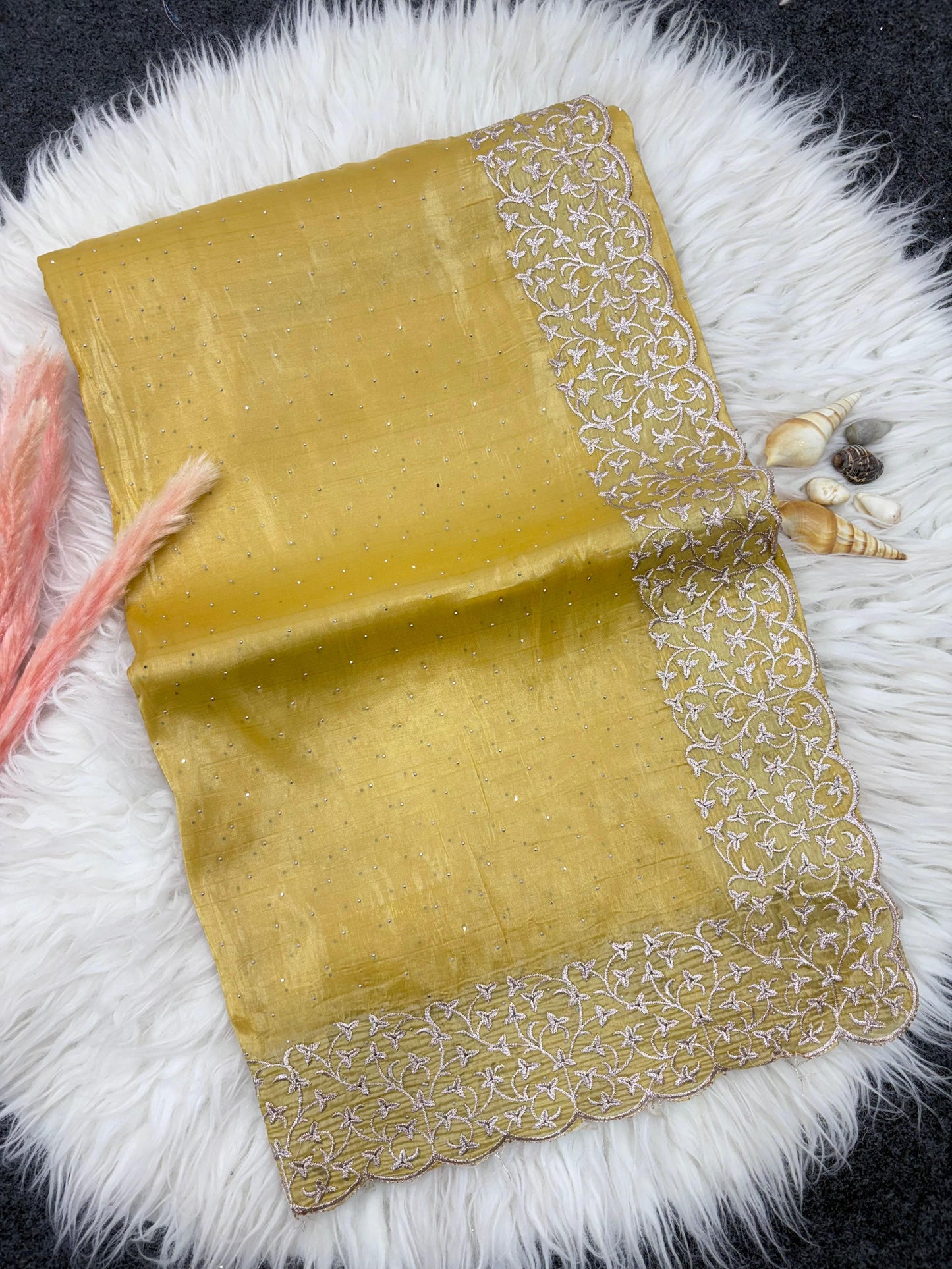 Crunchy Sattin Silk Saree