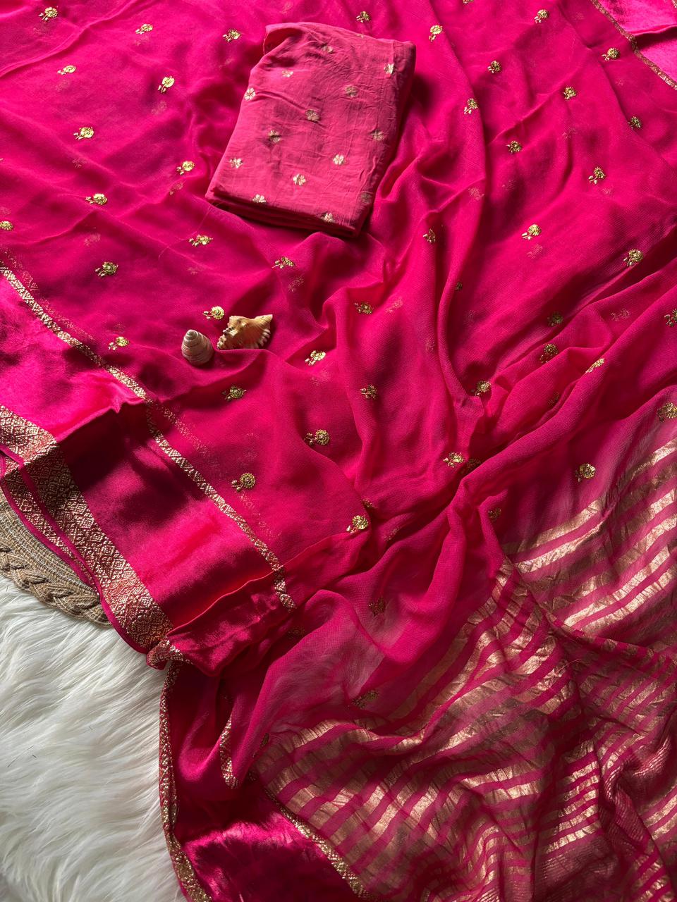 Pure Viscose Georgette Saree