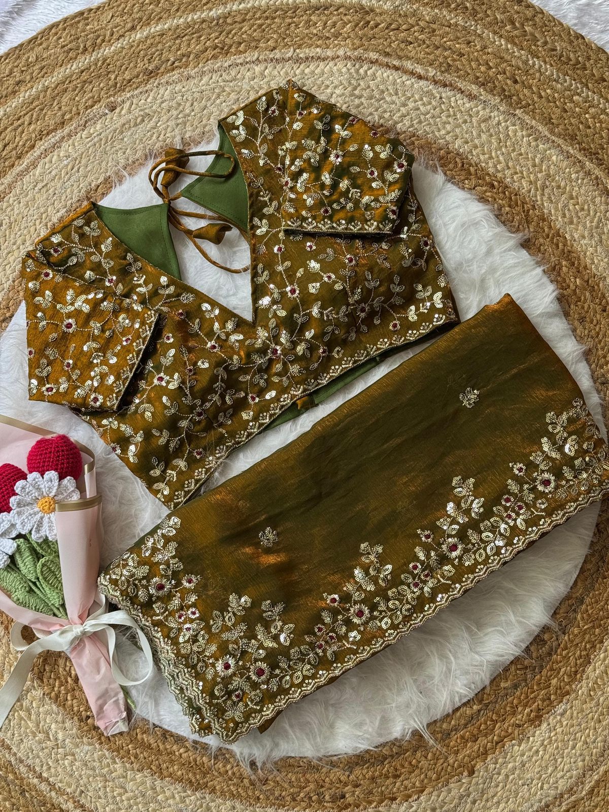Fendy chiffon saree