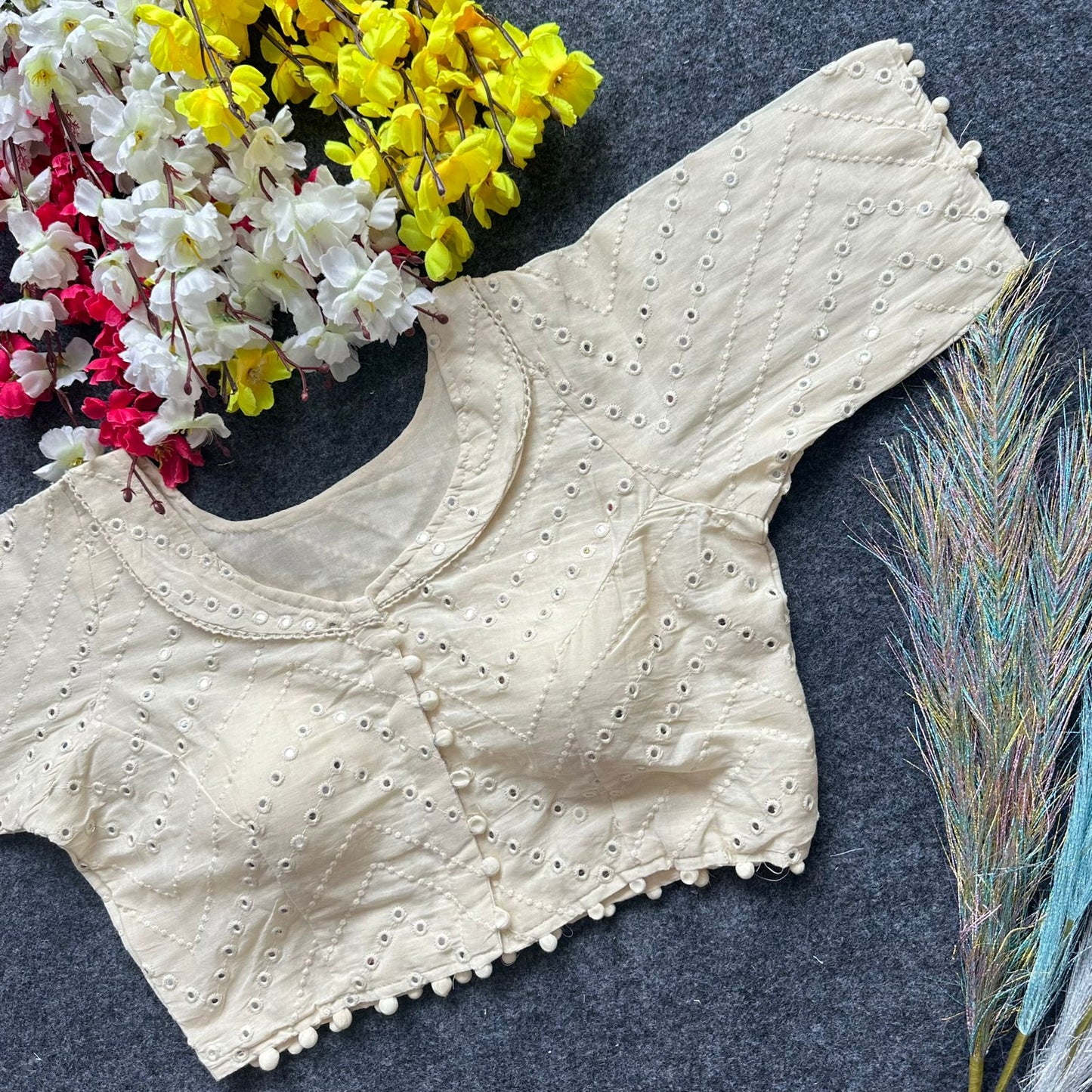 Pure Camric Cotton Diable Blouse