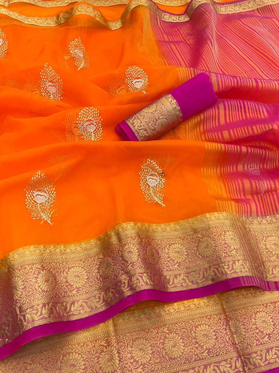 Kanchipuram Organza Saree