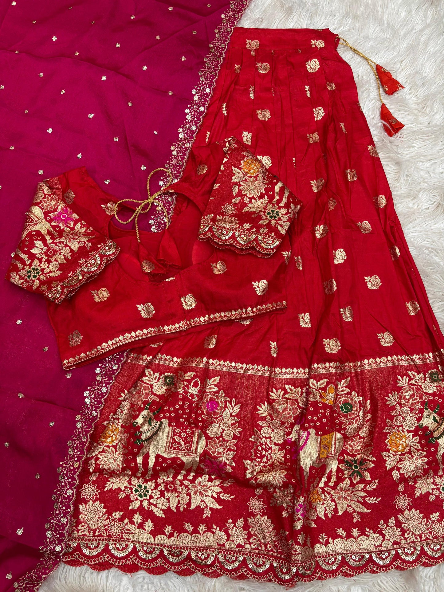 Half Saree with Soft dola