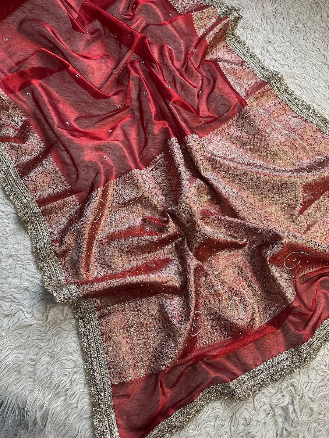 BANARASI SOFT MAHARANI GLASS TISSUE SILK SAREE