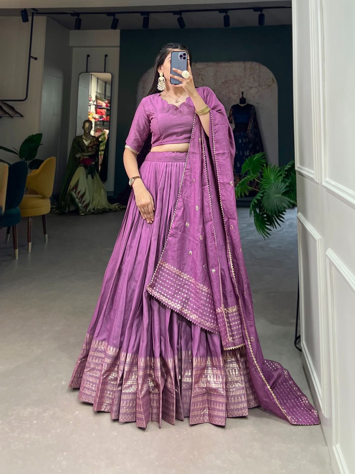 Pure Chanderi Lehenga